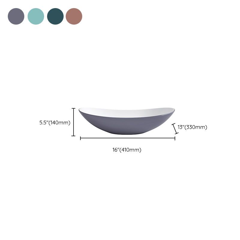 Modern Basin Sink Oval Porcelain with Pop-Up Drain Vessel Bathroom Sink Clearhalo 'Bathroom Remodel & Bathroom Fixtures' 'Bathroom Sinks & Faucet Components' 'Bathroom Sinks' 'bathroom_sink' 'Home Improvement' 'home_improvement' 'home_improvement_bathroom_sink' 1200x1200_1672af97-abc9-48bf-91fc-2178126b9f15