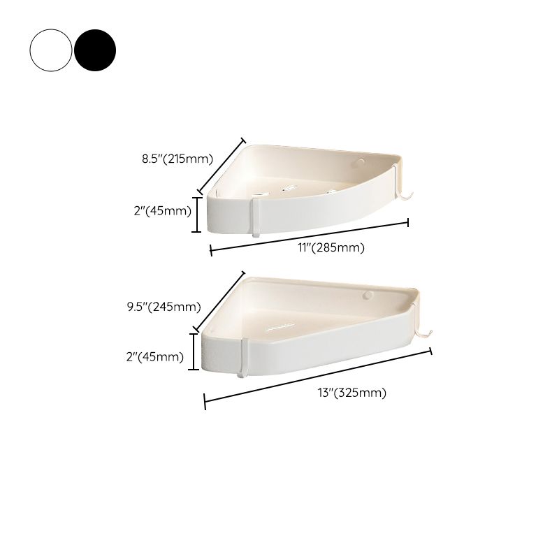 Black/White Bathroom Set Modern 1/2/3 - Piece Anti-rust Bath Shelf Clearhalo 'Bathroom Hardware Sets' 'Bathroom Hardware' 'Bathroom Remodel & Bathroom Fixtures' 'bathroom_hardware_sets' 'Home Improvement' 'home_improvement' 'home_improvement_bathroom_hardware_sets' 1200x1200_16795f5f-2441-4369-b3de-4f7ba22a0d5f