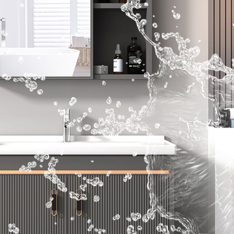 Wall Mount Bathroom Sink Vanity Glam Faucet Included Bathroom Vanity Clearhalo 'Bathroom Remodel & Bathroom Fixtures' 'Bathroom Vanities' 'bathroom_vanities' 'Home Improvement' 'home_improvement' 'home_improvement_bathroom_vanities' 1200x1200_1684a392-4dd4-4f12-9c2b-e95b6a1d3a1d