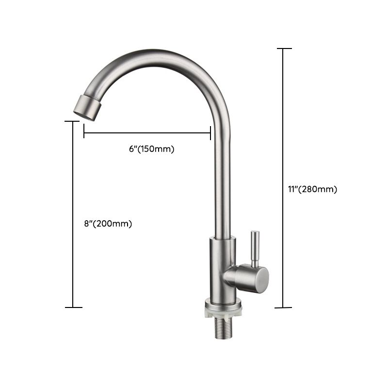 Kitchen Faucet Rod Handle Stainless Cold Controlled Kitchen Faucet Clearhalo 'Home Improvement' 'home_improvement' 'home_improvement_kitchen_faucets' 'Kitchen Faucets' 'Kitchen Remodel & Kitchen Fixtures' 'Kitchen Sinks & Faucet Components' 'kitchen_faucets' 1200x1200_1690b887-c07d-449e-8a12-29566ec60692