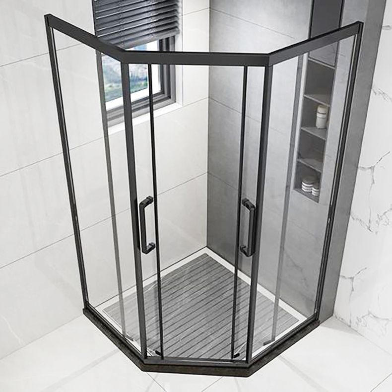 Corner Framed Shower Kit Neo-Angle Tempered Glass Shower Kit Clearhalo 'Bathroom Remodel & Bathroom Fixtures' 'Home Improvement' 'home_improvement' 'home_improvement_shower_stalls_enclosures' 'Shower Stalls & Enclosures' 'shower_stalls_enclosures' 'Showers & Bathtubs' 1200x1200_16a40955-2207-481e-8f87-4d3167e4d627