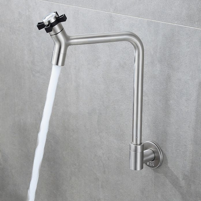 Black and Silver Faucets 1-Handle and 1-Hole Single Level Stainless Steel Bar Faucet Clearhalo 'Home Improvement' 'home_improvement' 'home_improvement_kitchen_faucets' 'Kitchen Faucets' 'Kitchen Remodel & Kitchen Fixtures' 'Kitchen Sinks & Faucet Components' 'kitchen_faucets' 1200x1200_16ae0016-58b5-4e5c-91d8-9ead0024b743