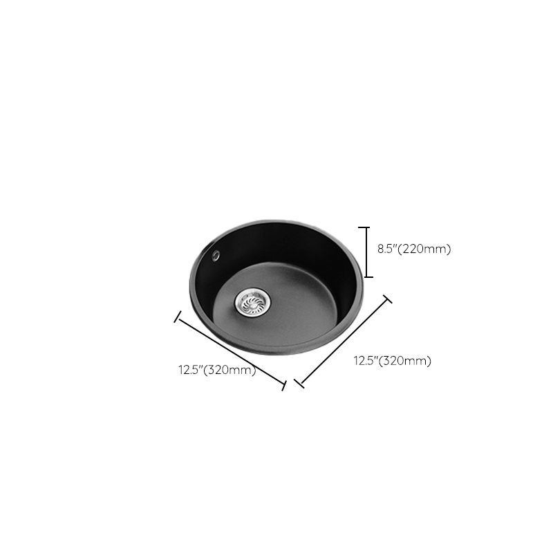 Round Single Bowl Kitchen Sink Granite Sink with Drain Strainer Kit Clearhalo 'Home Improvement' 'home_improvement' 'home_improvement_kitchen_sinks' 'Kitchen Remodel & Kitchen Fixtures' 'Kitchen Sinks & Faucet Components' 'Kitchen Sinks' 'kitchen_sinks' 1200x1200_16c4fe25-fca1-4858-849a-8f71aab6aabe