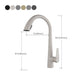 Modern Style Retractable Kitchen Faucet 304 Stainless Steel 1-Handle Kitchen Faucet Clearhalo 'Home Improvement' 'home_improvement' 'home_improvement_kitchen_faucets' 'Kitchen Faucets' 'Kitchen Remodel & Kitchen Fixtures' 'Kitchen Sinks & Faucet Components' 'kitchen_faucets' 1200x1200_16c80c23-8d7f-401d-9d46-4d24ebcc1cbc