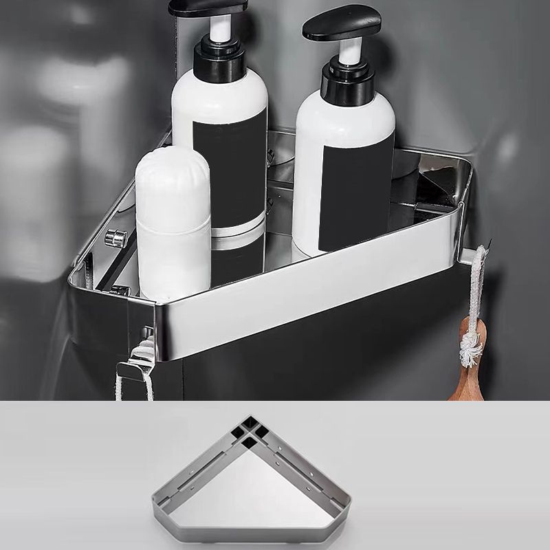 2-Piece Stainless Steel Bathroom Accessory Set 11.8" W Triangle Bath Shelf Clearhalo 'Bathroom Hardware Sets' 'Bathroom Hardware' 'Bathroom Remodel & Bathroom Fixtures' 'bathroom_hardware_sets' 'Home Improvement' 'home_improvement' 'home_improvement_bathroom_hardware_sets' 1200x1200_16d8946e-00fb-4593-a63d-5dee740c6514