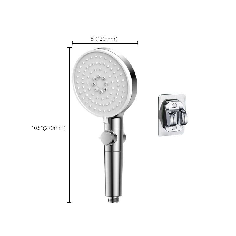 Contemporary Handheld Shower Head Round Shower Head Combo in Silver Clearhalo 'Bathroom Remodel & Bathroom Fixtures' 'Home Improvement' 'home_improvement' 'home_improvement_shower_heads' 'Shower Heads' 'shower_heads' 'Showers & Bathtubs Plumbing' 'Showers & Bathtubs' 1200x1200_16e85d42-5786-49ac-9055-bfacfeeb4d16