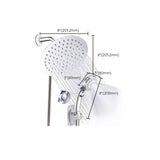 Round Dual Shower Head Stainless Steel 5-Spray Patterns Wall-Mount Showerhead Clearhalo 'Bathroom Remodel & Bathroom Fixtures' 'Home Improvement' 'home_improvement' 'home_improvement_shower_heads' 'Shower Heads' 'shower_heads' 'Showers & Bathtubs Plumbing' 'Showers & Bathtubs' 1200x1200_170bf8c2-3ed5-42e0-beae-87cbc9b5d733