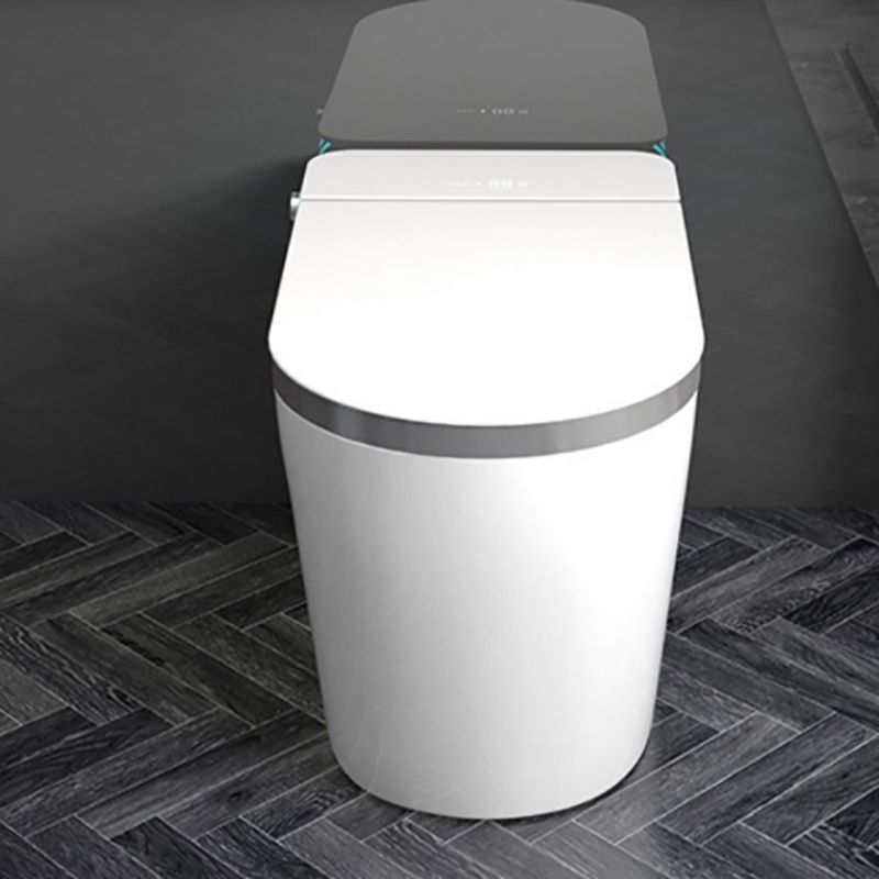 White Finish Elongated Floor Mount Bidet with Foot Sensor and Heated Seat Clearhalo 'Bathroom Remodel & Bathroom Fixtures' 'Bidets' 'Home Improvement' 'home_improvement' 'home_improvement_bidets' 'Toilets & Bidets' 1200x1200_171b8878-ae4a-4470-bec7-c95d82abb390
