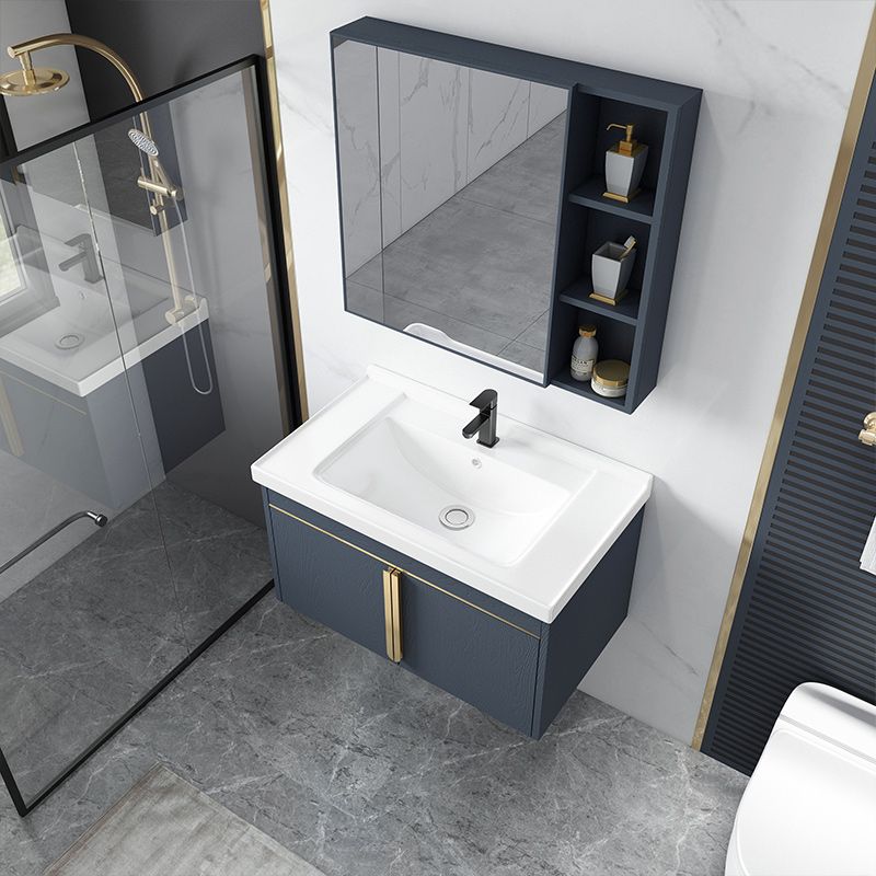 Modern Sink Vanity Metal Color Block Mount Bathroom Vanity Cabinet Clearhalo 'Bathroom Remodel & Bathroom Fixtures' 'Bathroom Vanities' 'bathroom_vanities' 'Home Improvement' 'home_improvement' 'home_improvement_bathroom_vanities' 1200x1200_171e731d-cee2-4d93-aa6d-4394bc514fa2