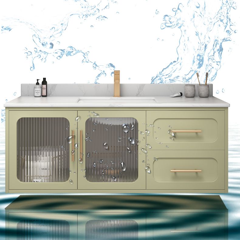 Double Sink Bath Vanity 2 Drawers Wall Mount Rectangle Vanity Set with Mirror Clearhalo 'Bathroom Remodel & Bathroom Fixtures' 'Bathroom Vanities' 'bathroom_vanities' 'Home Improvement' 'home_improvement' 'home_improvement_bathroom_vanities' 1200x1200_173e1c58-c969-4cd9-b83d-0c05cb55ab41