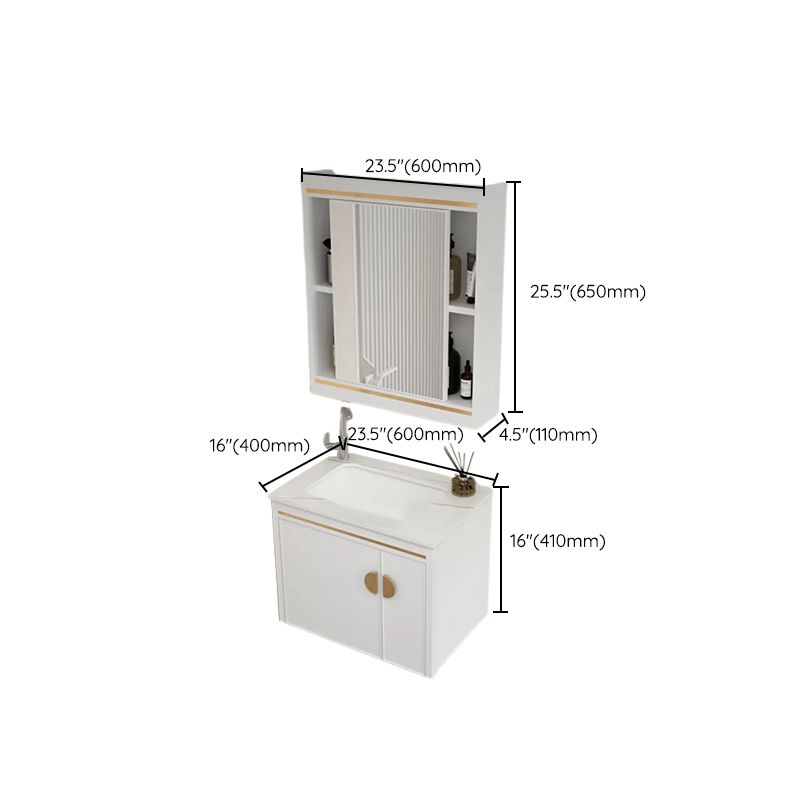 Gorgeous Sink Cabinet Free-standing Standard Space Saver Vanity with Mirror Clearhalo 'Bathroom Remodel & Bathroom Fixtures' 'Bathroom Vanities' 'bathroom_vanities' 'Home Improvement' 'home_improvement' 'home_improvement_bathroom_vanities' 1200x1200_1744f174-6337-496e-a516-155660d2d965