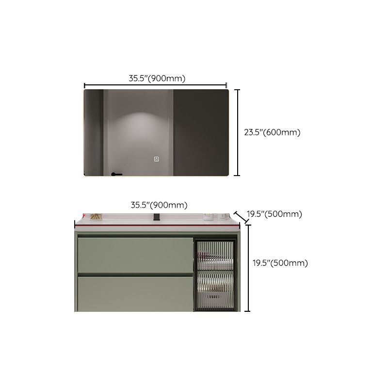 Contemporary Vanity Sink Wall-Mounted Bathroom Vanity Cabinet with Drawers Clearhalo 'Bathroom Remodel & Bathroom Fixtures' 'Bathroom Vanities' 'bathroom_vanities' 'Home Improvement' 'home_improvement' 'home_improvement_bathroom_vanities' 1200x1200_174d4636-619b-4697-9781-65f810486198