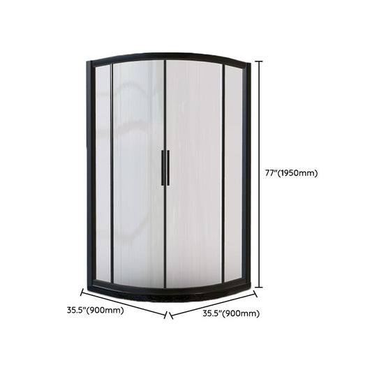 Easy Clean Glass Shower Enclosure Black Neo-Angle Shower Kit Clearhalo 'Bathroom Remodel & Bathroom Fixtures' 'Home Improvement' 'home_improvement' 'home_improvement_shower_stalls_enclosures' 'Shower Stalls & Enclosures' 'shower_stalls_enclosures' 'Showers & Bathtubs' 1200x1200_17584a13-fdd2-4e78-9403-91d9043f54c5