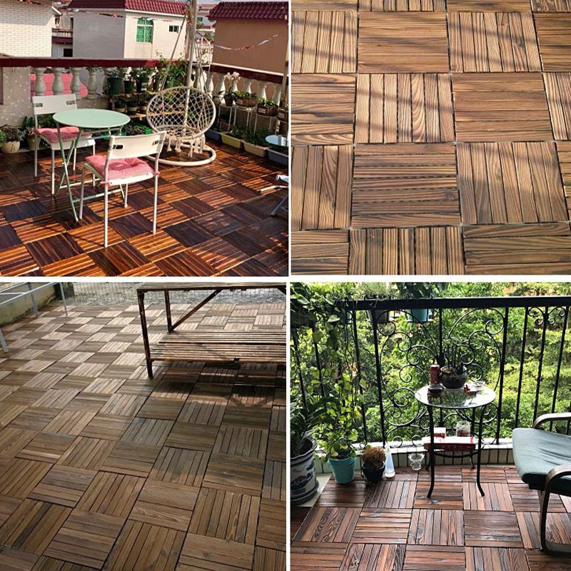 Farmhouse Square Tile Flooring Brown Pine Wood for Patio Garden Clearhalo 'Flooring 'Hardwood Flooring' 'hardwood_flooring' 'Home Improvement' 'home_improvement' 'home_improvement_hardwood_flooring' Walls and Ceiling' 1200x1200_175cd4bb-6733-4d14-8f2d-d2ae6fb59b3a