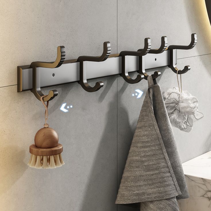 Modern Bath Hardware Set Black Towel Bar Bath Shelf Bathroom Hardware Set Clearhalo 'Bathroom Hardware Sets' 'Bathroom Hardware' 'Bathroom Remodel & Bathroom Fixtures' 'bathroom_hardware_sets' 'Home Improvement' 'home_improvement' 'home_improvement_bathroom_hardware_sets' 1200x1200_176ce824-b91c-4082-945b-a3d2cb7742ae