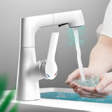 Modern Vessel Sink Faucet Lever Handle Pull-out Bathroom Faucet Clearhalo 'bathroom_sink_faucets' 'Conjuntos de Torneiras de Lavatório e Banheiro' 'home_improvement' 'home_improvement_bathroom_sink_faucets' 'Mobiliário Doméstico' 'Página inicial' 'Renovação e equipamento de casa de banho' 'Torneira para lavatório de banheiro' 1200x1200_176e7eb1-8dc3-43bf-8df6-e14c81b81482