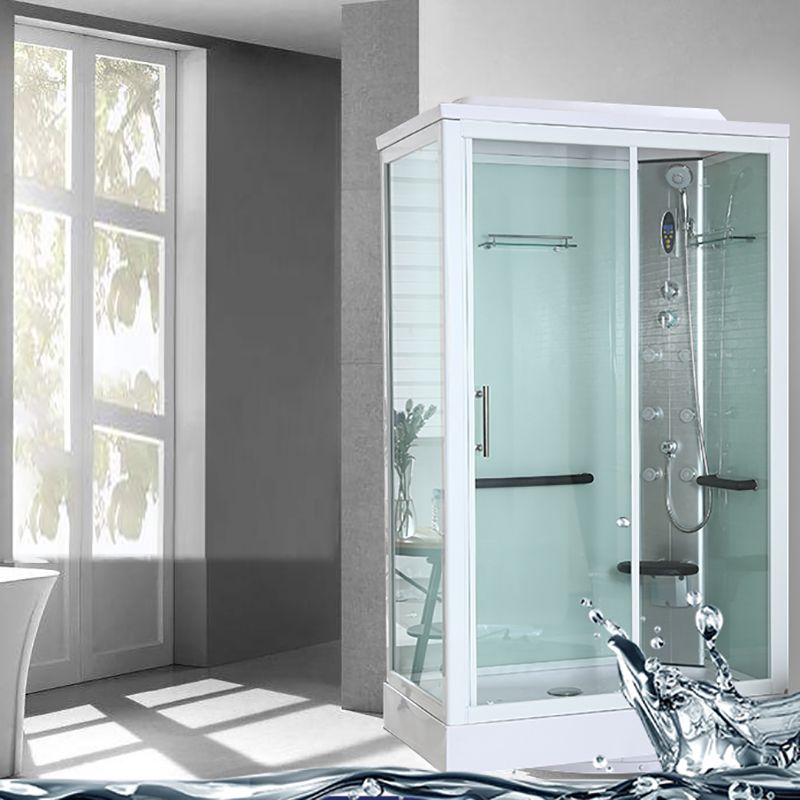 White Framed Rectangle Shower Stall Clear Tempered Glass Shower Stall Clearhalo 'Bathroom Remodel & Bathroom Fixtures' 'Home Improvement' 'home_improvement' 'home_improvement_shower_stalls_enclosures' 'Shower Stalls & Enclosures' 'shower_stalls_enclosures' 'Showers & Bathtubs' 1200x1200_17704b56-305d-4560-96c9-12779a0fde71