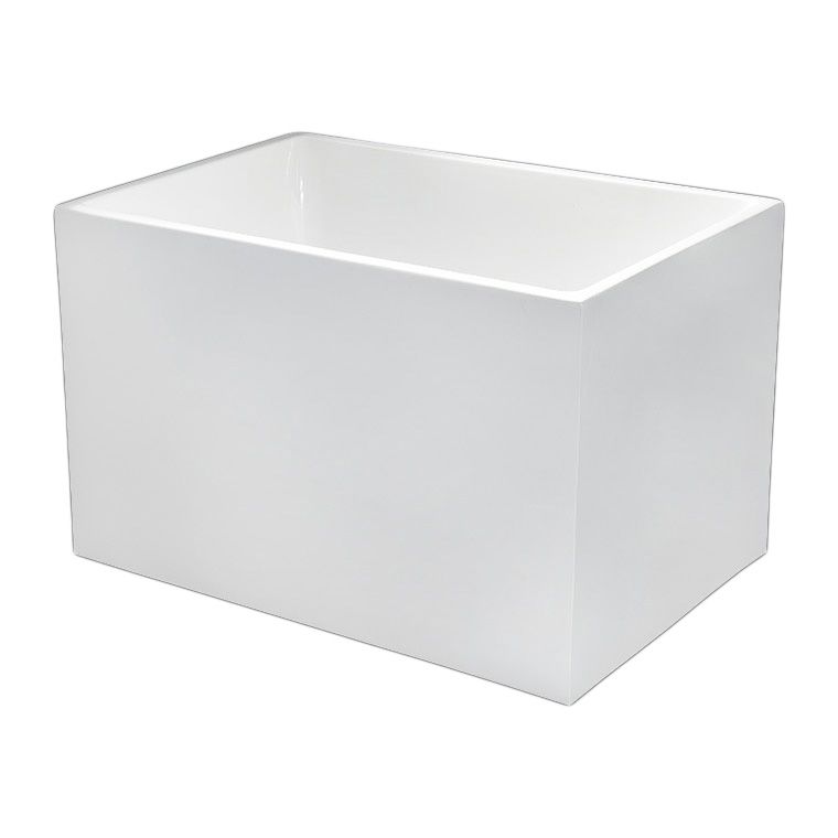 Back to Wall Soaking Bathtub Rectangular Modern Bath Tub (Board not ...