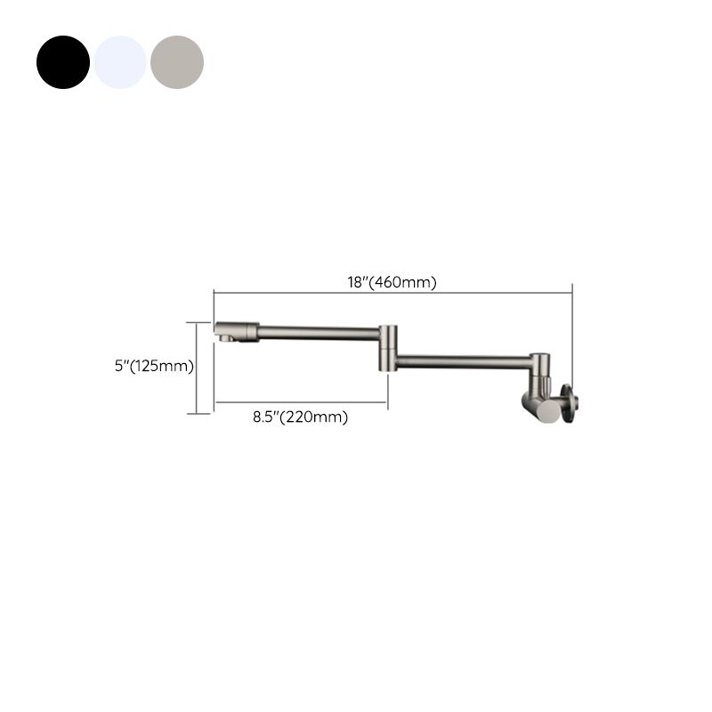 Modern Faucet 1-Handle and 1-Hole Single Level Low Pot Filler Kitchen Faucet Clearhalo 'Home Improvement' 'home_improvement' 'home_improvement_kitchen_faucets' 'Kitchen Faucets' 'Kitchen Remodel & Kitchen Fixtures' 'Kitchen Sinks & Faucet Components' 'kitchen_faucets' 1200x1200_179dc2cc-018f-4e21-b776-014179d55bb7
