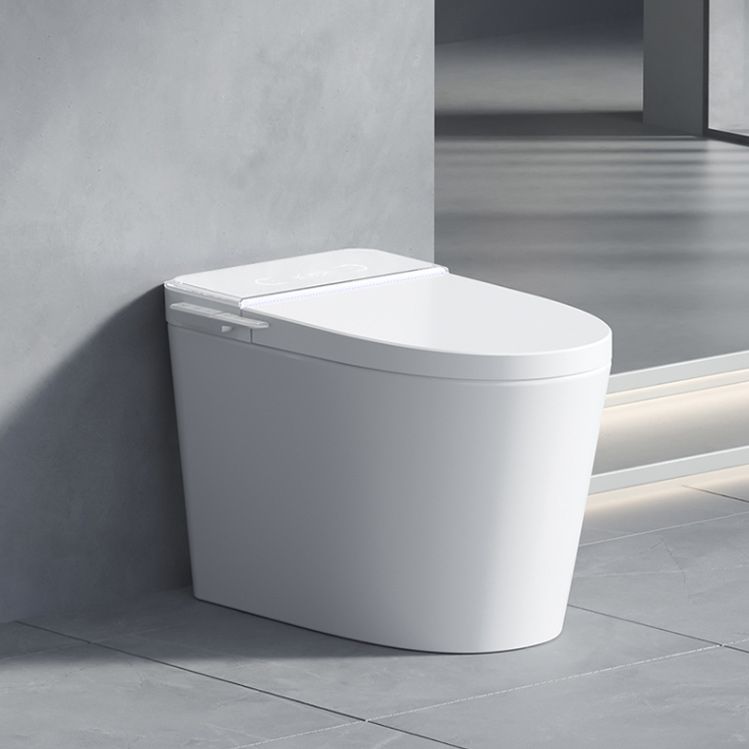 Elongated Contemporary Smart Toilet White Ceramic Foot Sensor Clearhalo 'Bathroom Remodel & Bathroom Fixtures' 'Bidets' 'Home Improvement' 'home_improvement' 'home_improvement_bidets' 'Toilets & Bidets' 1200x1200_17b92102-72d8-4e2a-b67b-8d8c333f8f10