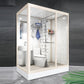 Modern Framed Tempered Glass Shower Kit with Base Included Framed Shower Stall in White Clearhalo 'Bathroom Remodel & Bathroom Fixtures' 'Home Improvement' 'home_improvement' 'home_improvement_shower_stalls_enclosures' 'Shower Stalls & Enclosures' 'shower_stalls_enclosures' 'Showers & Bathtubs' 1200x1200_17c32452-bc9d-4da0-876a-133bd5282e73