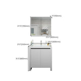 Modern White Wood Sink Vanity Faucet Included with Mirror for Bathroom Clearhalo 'Bathroom Remodel & Bathroom Fixtures' 'Bathroom Vanities' 'bathroom_vanities' 'Home Improvement' 'home_improvement' 'home_improvement_bathroom_vanities' 1200x1200_17c94508-f7fb-400e-8d01-515e474eb2ed