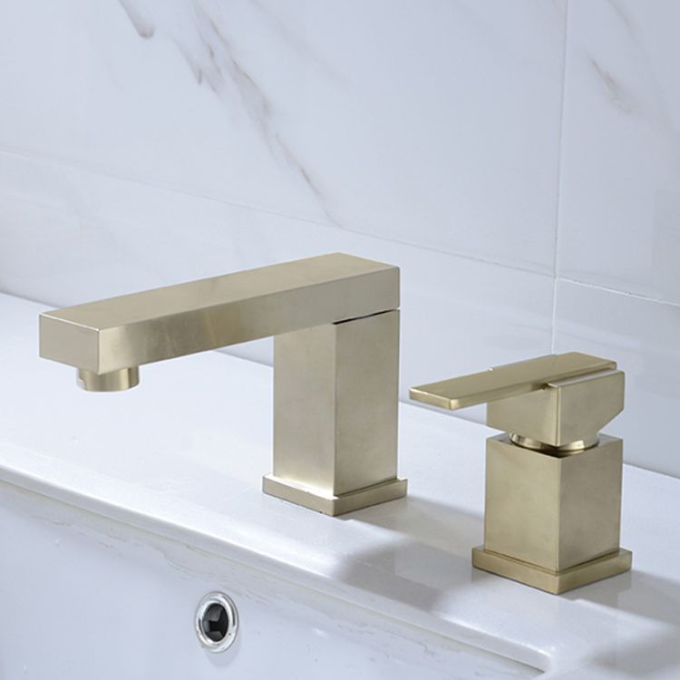 Contemporary Bathroom Faucet Deck Mounted Copper Two Handle Swivel ...
