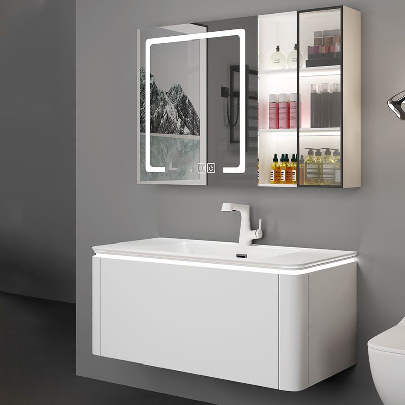 Modern Bathroom Vanity Ceramic Top Wall-Mounted Standalone Cabinet and Shelving Included Clearhalo 'Bathroom Remodel & Bathroom Fixtures' 'Bathroom Vanities' 'bathroom_vanities' 'Home Improvement' 'home_improvement' 'home_improvement_bathroom_vanities' 1200x1200_17e8a92a-ae93-46ad-8c46-20de2c05df2f