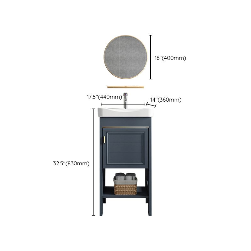 Modern Single Blue Sink Vanity Freestanding Metal Base Bath Vanity Clearhalo 'Bathroom Remodel & Bathroom Fixtures' 'Bathroom Vanities' 'bathroom_vanities' 'Home Improvement' 'home_improvement' 'home_improvement_bathroom_vanities' 1200x1200_17f833d6-cf3d-4c90-b453-36fdd71f4ad6