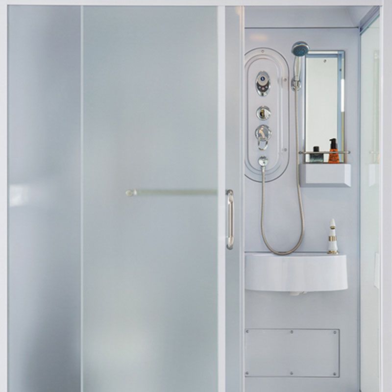 White Rectangle Shower Enclosure Tempered Glass Shower Enclosure Clearhalo 'Bathroom Remodel & Bathroom Fixtures' 'Home Improvement' 'home_improvement' 'home_improvement_shower_stalls_enclosures' 'Shower Stalls & Enclosures' 'shower_stalls_enclosures' 'Showers & Bathtubs' 1200x1200_17f8e1ea-b5bc-4873-bc91-844e8528667f
