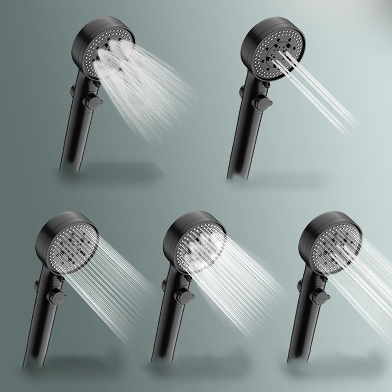 Bathroom Shower Head 5-Jet Round Hand Shower Holder Wall-Mount Shower Head Clearhalo 'Bathroom Remodel & Bathroom Fixtures' 'Home Improvement' 'home_improvement' 'home_improvement_shower_heads' 'Shower Heads' 'shower_heads' 'Showers & Bathtubs Plumbing' 'Showers & Bathtubs' 1200x1200_1801ade0-f96b-4bed-a890-cfe62dd0d4a6