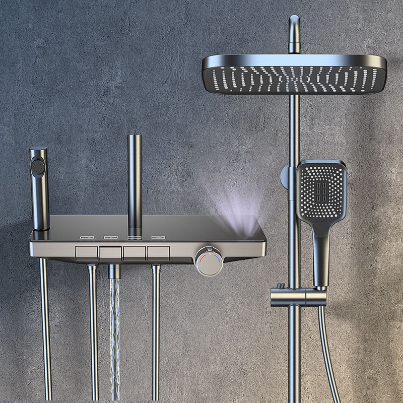 Modern Wall Mounted Adjustable Water Flow Shower Faucet Shower Hose Shower System Clearhalo 'Bathroom Remodel & Bathroom Fixtures' 'Home Improvement' 'home_improvement' 'home_improvement_shower_faucets' 'Shower Faucets & Systems' 'shower_faucets' 'Showers & Bathtubs Plumbing' 'Showers & Bathtubs' 1200x1200_1802c736-ae33-41bc-bbad-44fa4aed55b0