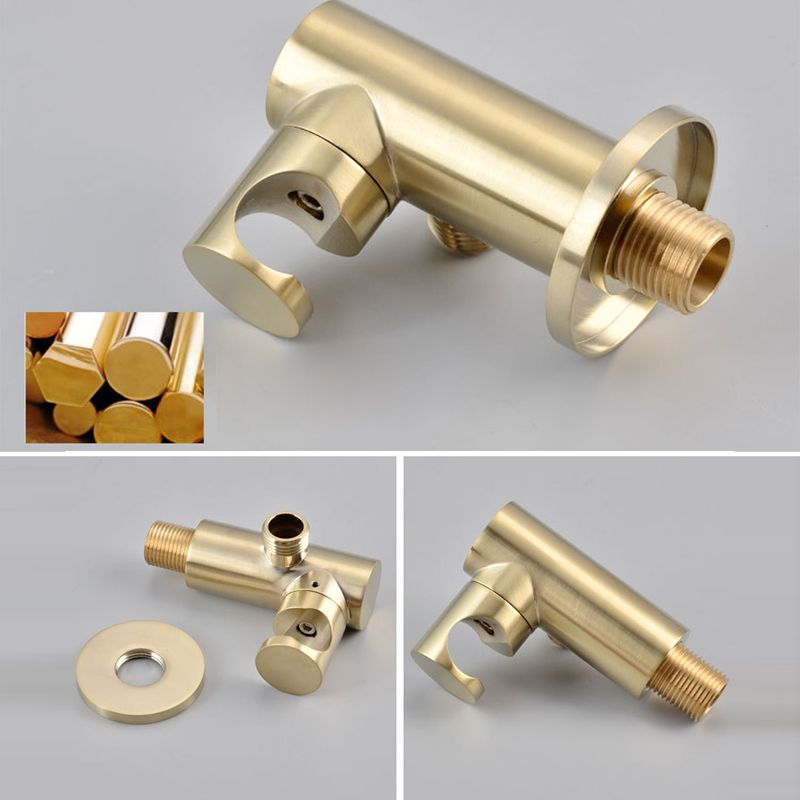 Cold and Hot Wall Mounted Bathtub Faucet Gold Finish Tub Faucet with Shower Head Clearhalo 'Bathroom Remodel & Bathroom Fixtures' 'Bathtub Faucets' 'bathtub_faucets' 'Home Improvement' 'home_improvement' 'home_improvement_bathtub_faucets' 1200x1200_1825248c-8292-4a6a-bd6e-f1530ad0af70