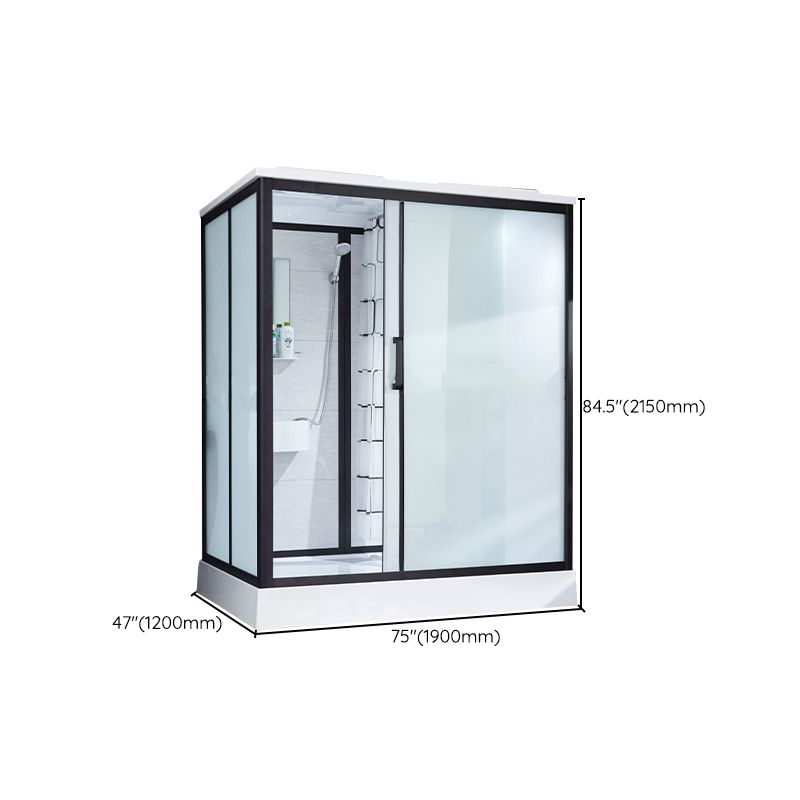 Framed Tempered Glass Shower Kit with Base Included Framed Shower Stall Clearhalo 'Bathroom Remodel & Bathroom Fixtures' 'Home Improvement' 'home_improvement' 'home_improvement_shower_stalls_enclosures' 'Shower Stalls & Enclosures' 'shower_stalls_enclosures' 'Showers & Bathtubs' 1200x1200_1825cac9-9201-4d66-8c6f-bf5825e6c0d5