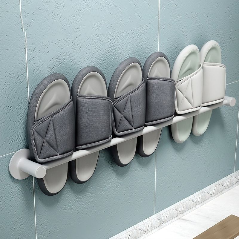 2-Piece Modern Bathroom Accessory Set Metal Slipper Rack/Towel Bar Clearhalo 'Bathroom Hardware Sets' 'Bathroom Hardware' 'Bathroom Remodel & Bathroom Fixtures' 'bathroom_hardware_sets' 'Home Improvement' 'home_improvement' 'home_improvement_bathroom_hardware_sets' 1200x1200_186b471d-2c72-43fb-8a6e-ef103d003d40