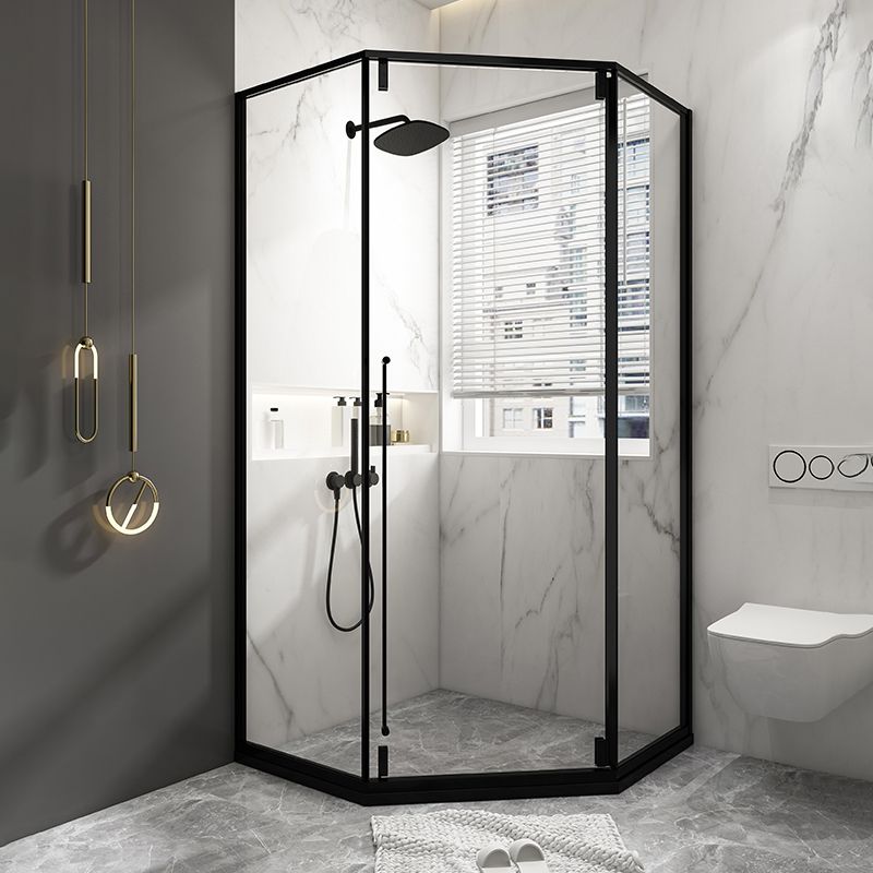 Tempered Shower Bath Door Transparent Metal Framed Shower Door Clearhalo 'Bathroom Remodel & Bathroom Fixtures' 'Home Improvement' 'home_improvement' 'home_improvement_shower_tub_doors' 'Shower and Tub Doors' 'shower_tub_doors' 'Showers & Bathtubs' 1200x1200_1894fe80-b307-49fc-9a99-42ab24d8f509