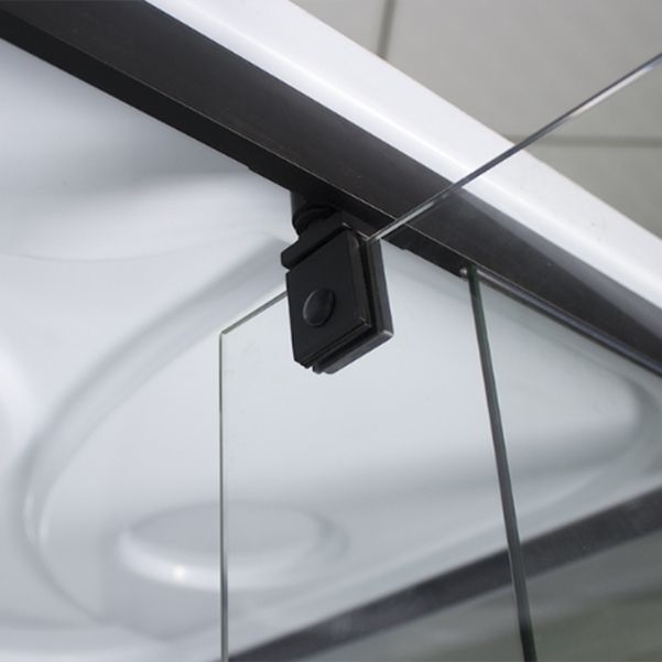 Tempered Glass Shower Stall Home Shower Stall with Towel Bar and Rain Shower Clearhalo 'Bathroom Remodel & Bathroom Fixtures' 'Home Improvement' 'home_improvement' 'home_improvement_shower_stalls_enclosures' 'Shower Stalls & Enclosures' 'shower_stalls_enclosures' 'Showers & Bathtubs' 1200x1200_18a23556-18d7-47f3-9c98-8b2f420d6a01