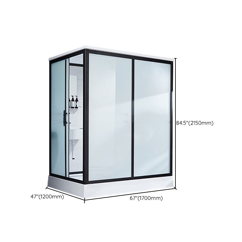 Framed Tempered Glass Shower Kit with Base Included Framed Shower Stall Clearhalo 'Bathroom Remodel & Bathroom Fixtures' 'Home Improvement' 'home_improvement' 'home_improvement_shower_stalls_enclosures' 'Shower Stalls & Enclosures' 'shower_stalls_enclosures' 'Showers & Bathtubs' 1200x1200_18a66e56-2605-4088-b413-fdc8ff7d1f8e