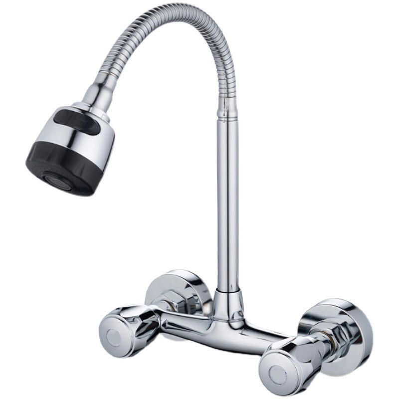 Pre-Rinse High-Arc Kitchen Faucet Double Handle Bridge Kitchen Faucet Clearhalo 'Home Improvement' 'home_improvement' 'home_improvement_kitchen_faucets' 'Kitchen Faucets' 'Kitchen Remodel & Kitchen Fixtures' 'Kitchen Sinks & Faucet Components' 'kitchen_faucets' 1200x1200_18aea2c0-f904-4f5b-a19d-3761c7ba3426