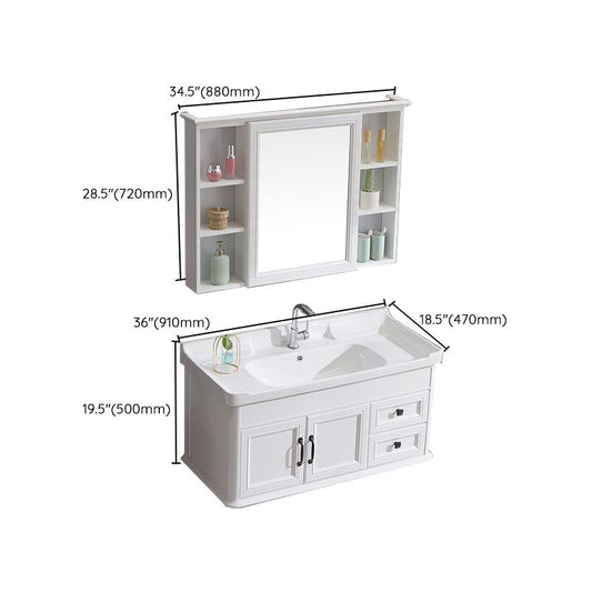 Wall Mount Mirror Included Sink Vanity with Sink for Bathroom Clearhalo 'Bathroom Remodel & Bathroom Fixtures' 'Bathroom Vanities' 'bathroom_vanities' 'Home Improvement' 'home_improvement' 'home_improvement_bathroom_vanities' 1200x1200_18ba7835-a09c-487a-bf9a-83a3e10afee5