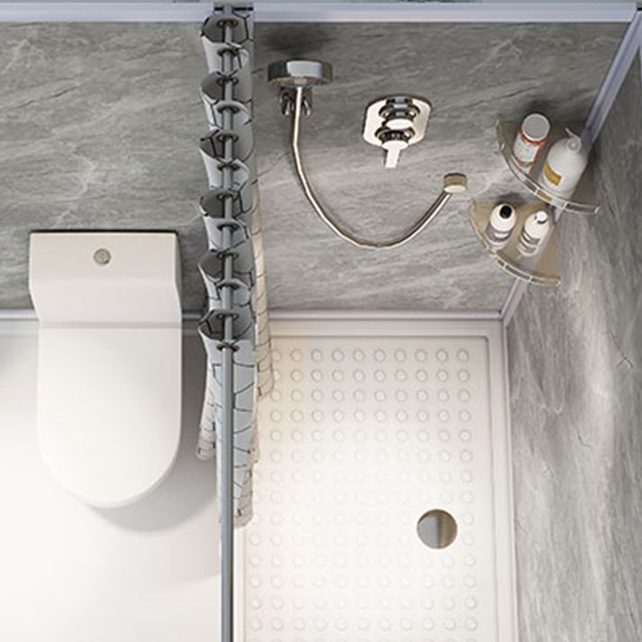 Contemporary Shower Stall Frosted Shower Stall with White Base Clearhalo 'Bathroom Remodel & Bathroom Fixtures' 'Home Improvement' 'home_improvement' 'home_improvement_shower_stalls_enclosures' 'Shower Stalls & Enclosures' 'shower_stalls_enclosures' 'Showers & Bathtubs' 1200x1200_18d9130f-436f-4823-87fd-e7a957899d11