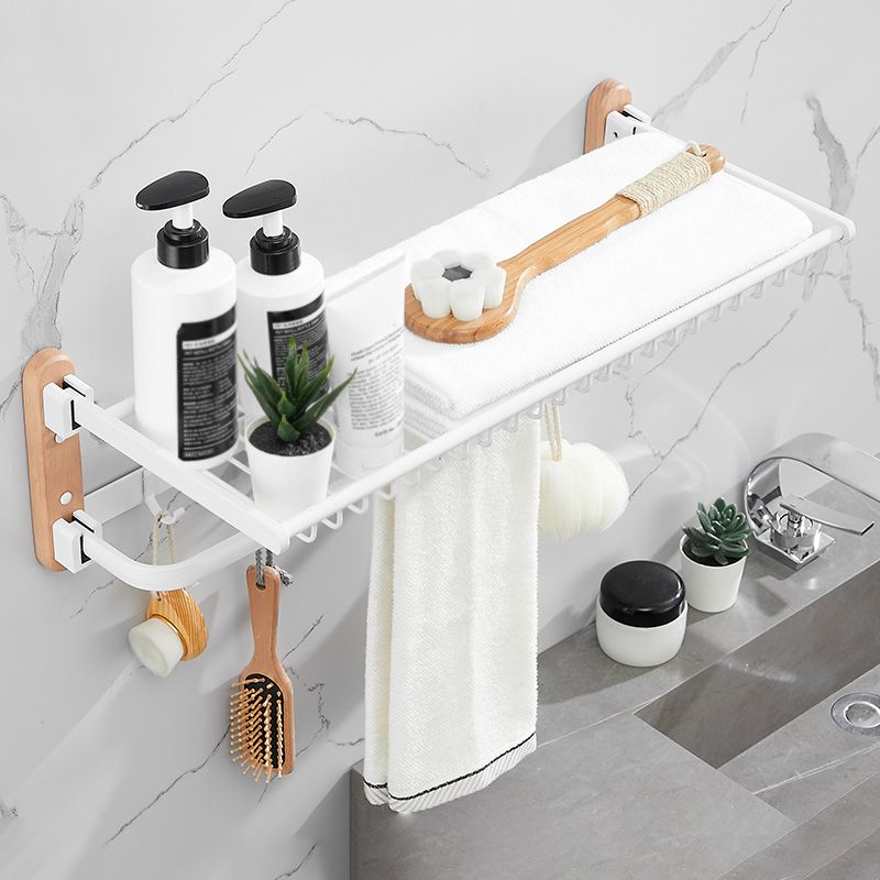 White 7-piece Bathroom Accessory Set Wood and Metal Bathroom Set Clearhalo 'Bathroom Hardware Sets' 'Bathroom Hardware' 'Bathroom Remodel & Bathroom Fixtures' 'bathroom_hardware_sets' 'Home Improvement' 'home_improvement' 'home_improvement_bathroom_hardware_sets' 1200x1200_18db34a4-85a4-4940-b4f9-da44d80e6493