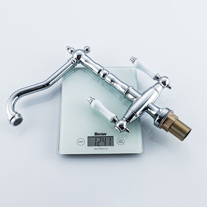 Traditional Kitchen Bar Faucet Double Handle High Arch No Sensor Bar Faucet Clearhalo 'Home Improvement' 'home_improvement' 'home_improvement_kitchen_faucets' 'Kitchen Faucets' 'Kitchen Remodel & Kitchen Fixtures' 'Kitchen Sinks & Faucet Components' 'kitchen_faucets' 1200x1200_18ec0842-d683-4f31-8913-50932b7700df