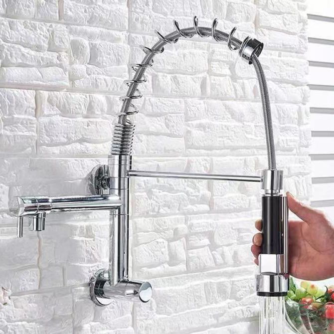 Modern 1-Handle Faucet Touchless Spring Spout Standard Kitchen Faucet Clearhalo 'Home Improvement' 'home_improvement' 'home_improvement_kitchen_faucets' 'Kitchen Faucets' 'Kitchen Remodel & Kitchen Fixtures' 'Kitchen Sinks & Faucet Components' 'kitchen_faucets' 1200x1200_18fb06c7-73b2-4375-afa1-d101cecbe8be