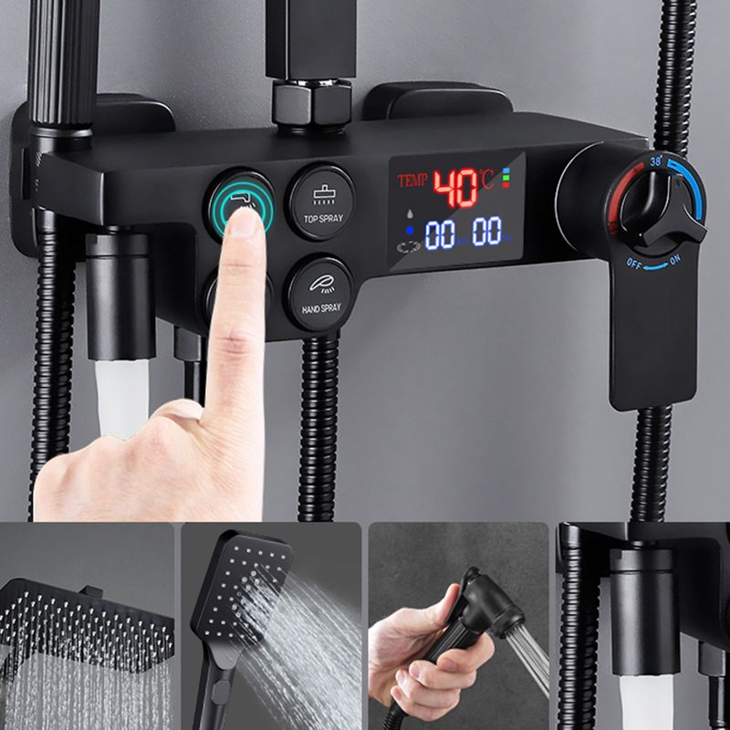 Contemporary Style Shower System Spot Resist Copper Wall Mounted Shower System Clearhalo 'Bathroom Remodel & Bathroom Fixtures' 'Home Improvement' 'home_improvement' 'home_improvement_shower_faucets' 'Shower Faucets & Systems' 'shower_faucets' 'Showers & Bathtubs Plumbing' 'Showers & Bathtubs' 1200x1200_19140468-c994-43f2-b678-9c6d5232b460