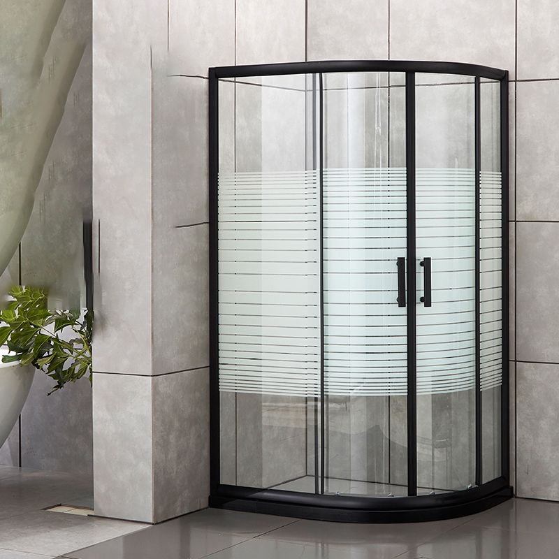 Contemporary Shower Stall Semicircle Metal Framed Shower Stall Clearhalo 'Bathroom Remodel & Bathroom Fixtures' 'Home Improvement' 'home_improvement' 'home_improvement_shower_stalls_enclosures' 'Shower Stalls & Enclosures' 'shower_stalls_enclosures' 'Showers & Bathtubs' 1200x1200_191cb097-34ae-4ebe-9daa-87e55a518d4d