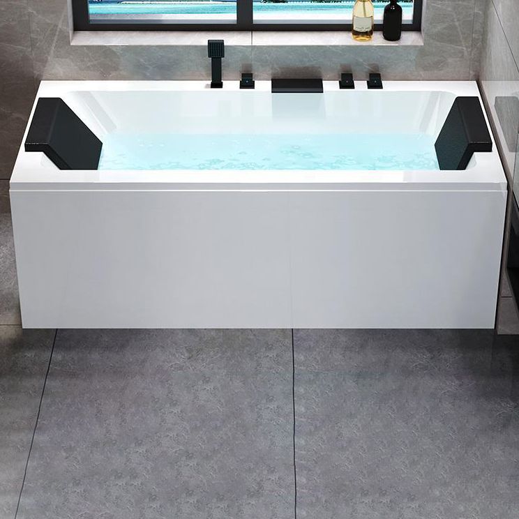 Modern Rectangular Bath Stand Alone Acrylic Soaking White Bathtub Clearhalo 'Bathroom Remodel & Bathroom Fixtures' 'Bathtubs' 'Home Improvement' 'home_improvement' 'home_improvement_bathtubs' 'Showers & Bathtubs' 1200x1200_1922e1c6-29e4-4f0a-976f-92f646259919