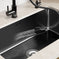 Rectangular Kitchen Sink Black Stainless Steel Single Bowl Top Mount ...