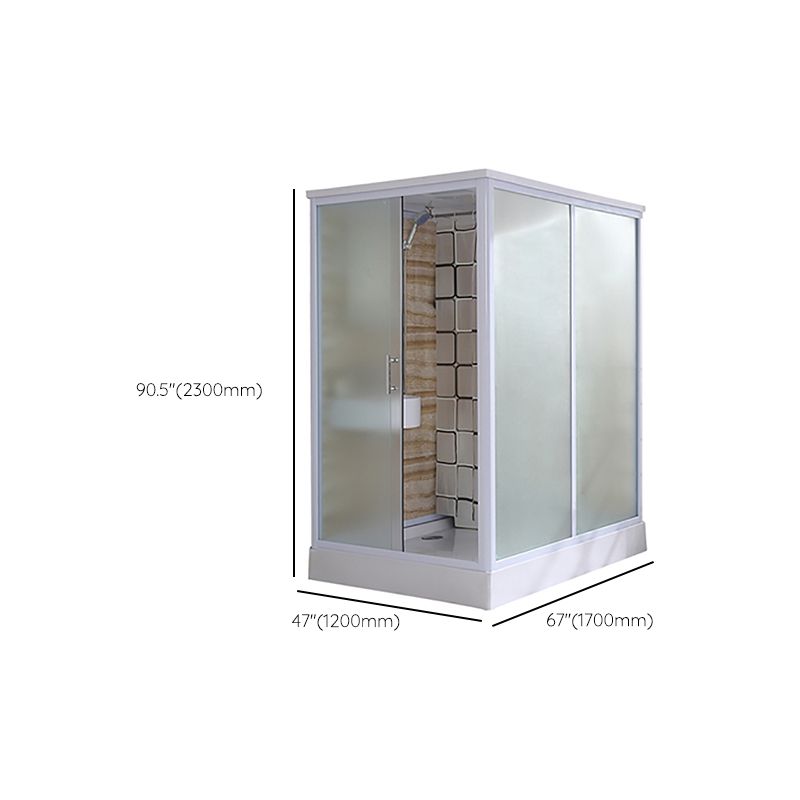 Rectangle Tempered Glass Shower Stall Frosted Semi-Frameless Shower Stall Clearhalo 'Bathroom Remodel & Bathroom Fixtures' 'Home Improvement' 'home_improvement' 'home_improvement_shower_stalls_enclosures' 'Shower Stalls & Enclosures' 'shower_stalls_enclosures' 'Showers & Bathtubs' 1200x1200_196e58c7-2e6d-48fe-8ca0-71ef804ee705