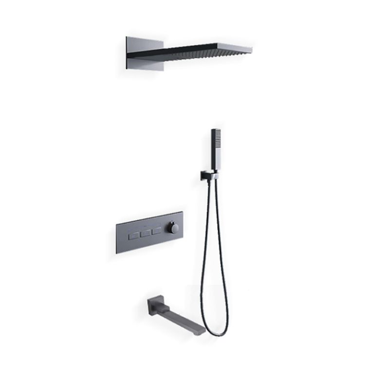 Modern Shower Head Combo Brass Handheld Shower Head Shower Trim Clearhalo 'Bathroom Remodel & Bathroom Fixtures' 'Home Improvement' 'home_improvement' 'home_improvement_shower_faucets' 'Shower Faucets & Systems' 'shower_faucets' 'Showers & Bathtubs Plumbing' 'Showers & Bathtubs' 1200x1200_1977b509-9c37-4034-b677-214393b98a12